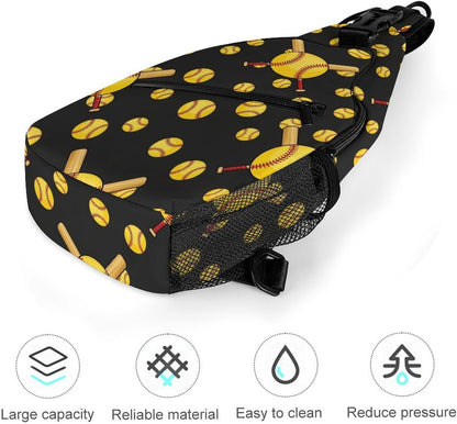 Men Women Sling Shoulder Backpack Casual Carrying Tote Case Crossbody Travel Bag, Anti-Theft Multipurpose Carry On Bag, Marshmallow Camping Crossbody Bag