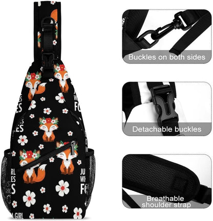 Men Women Sling Shoulder Backpack Casual Carrying Tote Case Crossbody Travel Bag, Anti-Theft Multipurpose Carry On Bag, Marshmallow Camping Crossbody Bag