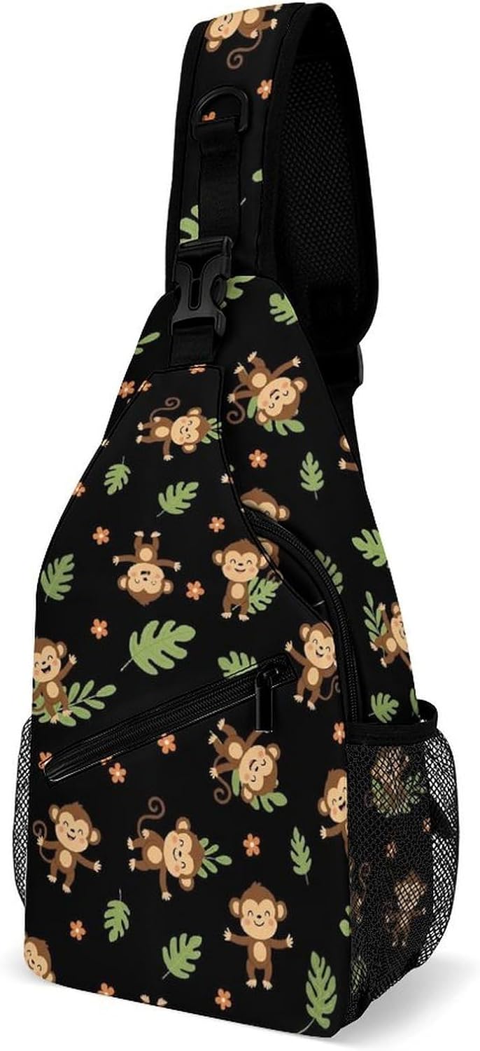 Men Women Sling Shoulder Backpack Casual Carrying Tote Case Crossbody Travel Bag, Anti-Theft Multipurpose Carry On Bag, Marshmallow Camping Crossbody Bag