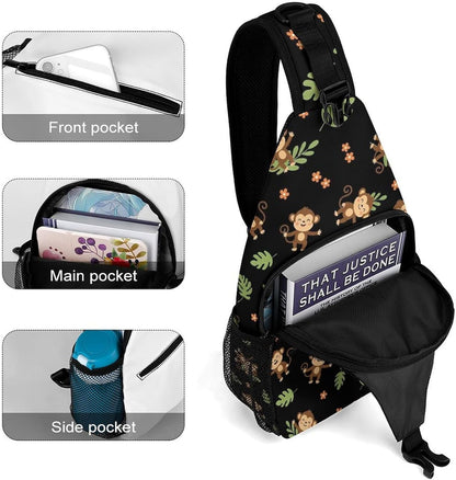 Men Women Sling Shoulder Backpack Casual Carrying Tote Case Crossbody Travel Bag, Anti-Theft Multipurpose Carry On Bag, Marshmallow Camping Crossbody Bag