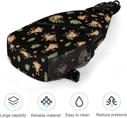 Men Women Sling Shoulder Backpack Casual Carrying Tote Case Crossbody Travel Bag, Anti-Theft Multipurpose Carry On Bag, Marshmallow Camping Crossbody Bag