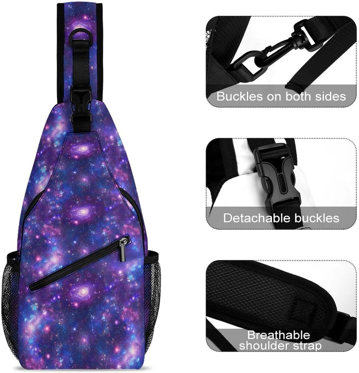 Men Women Sling Shoulder Backpack Casual Carrying Tote Case Crossbody Travel Bag, Anti-Theft Multipurpose Carry On Bag, Marshmallow Camping Crossbody Bag