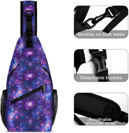 Men Women Sling Shoulder Backpack Casual Carrying Tote Case Crossbody Travel Bag, Anti-Theft Multipurpose Carry On Bag, Marshmallow Camping Crossbody Bag