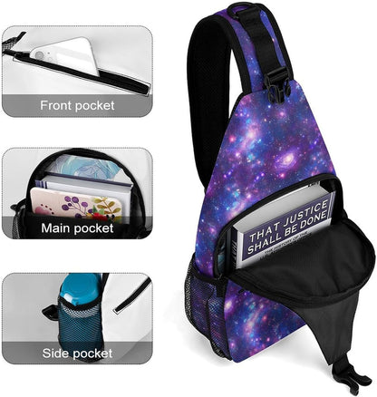 Men Women Sling Shoulder Backpack Casual Carrying Tote Case Crossbody Travel Bag, Anti-Theft Multipurpose Carry On Bag, Marshmallow Camping Crossbody Bag