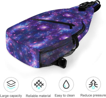 Men Women Sling Shoulder Backpack Casual Carrying Tote Case Crossbody Travel Bag, Anti-Theft Multipurpose Carry On Bag, Marshmallow Camping Crossbody Bag