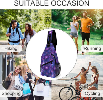 Men Women Sling Shoulder Backpack Casual Carrying Tote Case Crossbody Travel Bag, Anti-Theft Multipurpose Carry On Bag, Marshmallow Camping Crossbody Bag