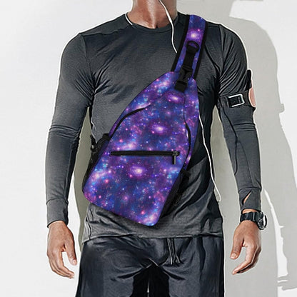 Men Women Sling Shoulder Backpack Casual Carrying Tote Case Crossbody Travel Bag, Anti-Theft Multipurpose Carry On Bag, Marshmallow Camping Crossbody Bag