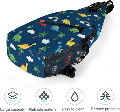 Men Women Sling Shoulder Backpack Casual Carrying Tote Case Crossbody Travel Bag, Anti-Theft Multipurpose Carry On Bag, Marshmallow Camping Crossbody Bag