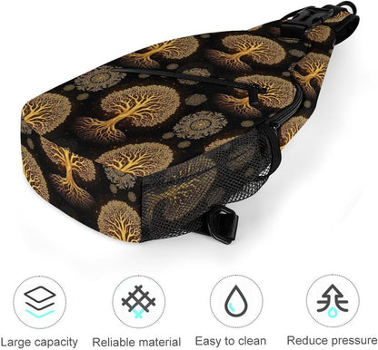 Men Women Sling Shoulder Backpack Casual Carrying Tote Case Crossbody Travel Bag, Anti-Theft Multipurpose Carry On Bag, Marshmallow Camping Crossbody Bag