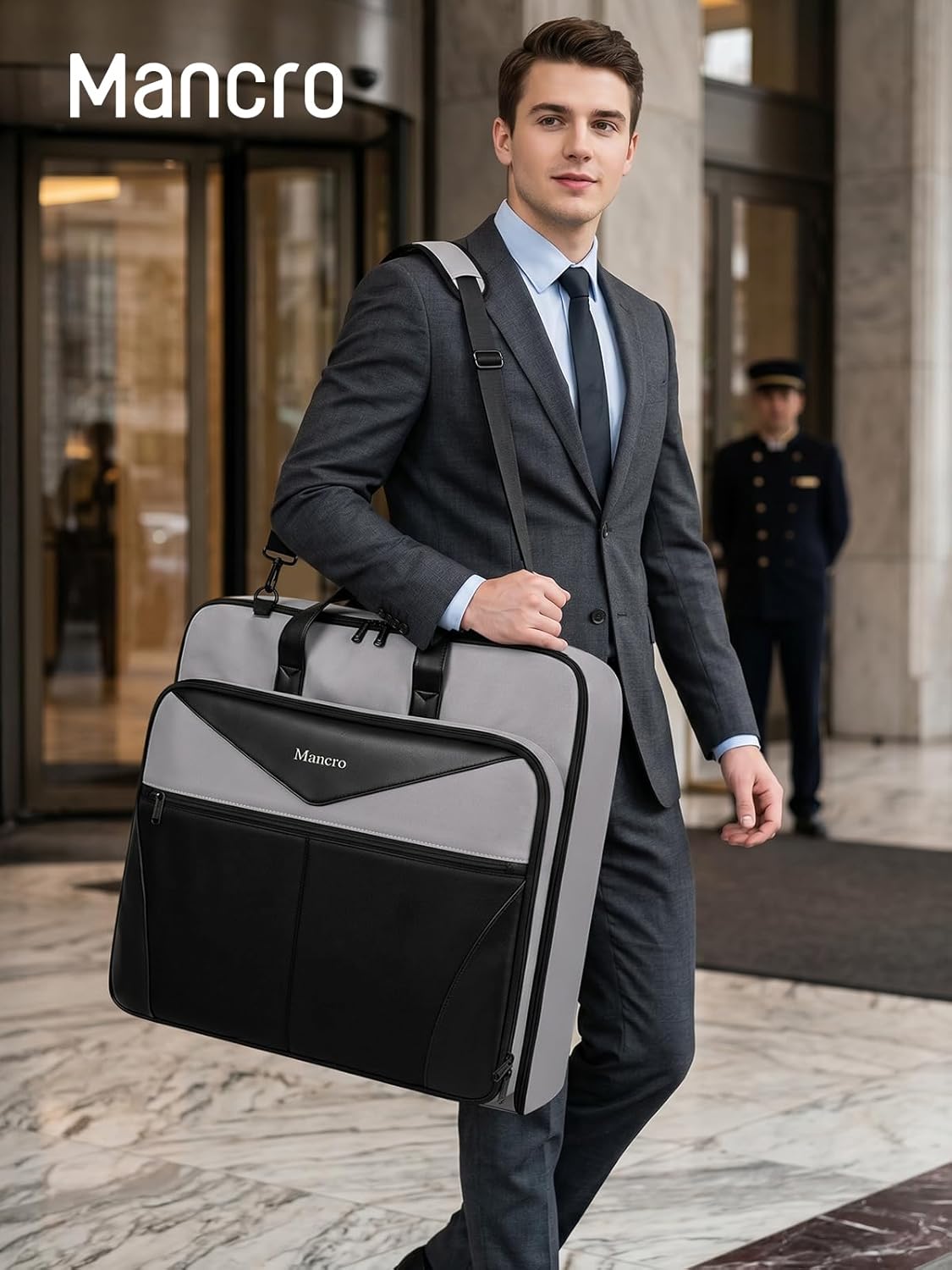 Garment Bags for Travel Fits 5 Suits, Wrinkle Free Suit Bag Travel | Carry on Garment Bags for Hanging Clothes with Luggage Sleeve and Shoe Pocket, Waterproof Suit Garment Bag for Men Women