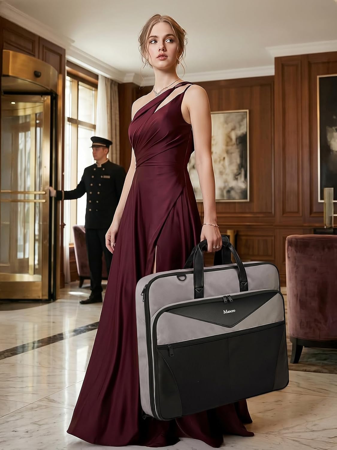 Garment Bags for Travel Fits 5 Suits, Wrinkle Free Suit Bag Travel | Carry on Garment Bags for Hanging Clothes with Luggage Sleeve and Shoe Pocket, Waterproof Suit Garment Bag for Men Women