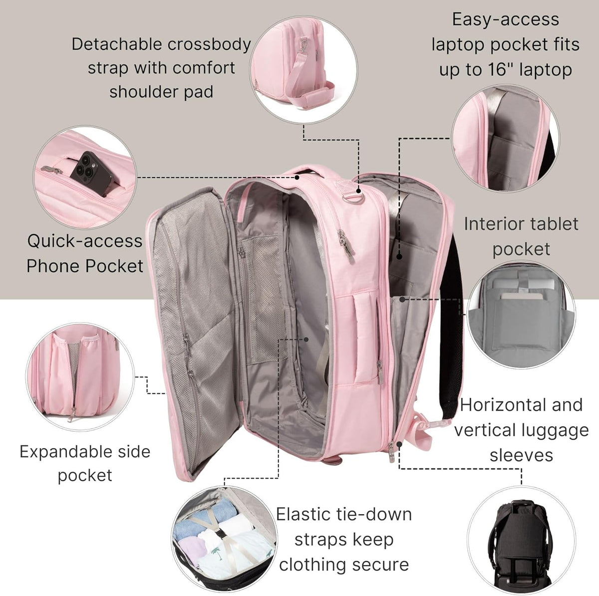 Modern Convertible Travel Backpack