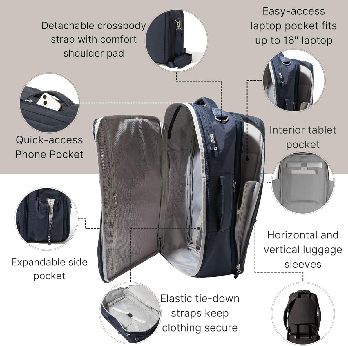 Modern Convertible Travel Backpack