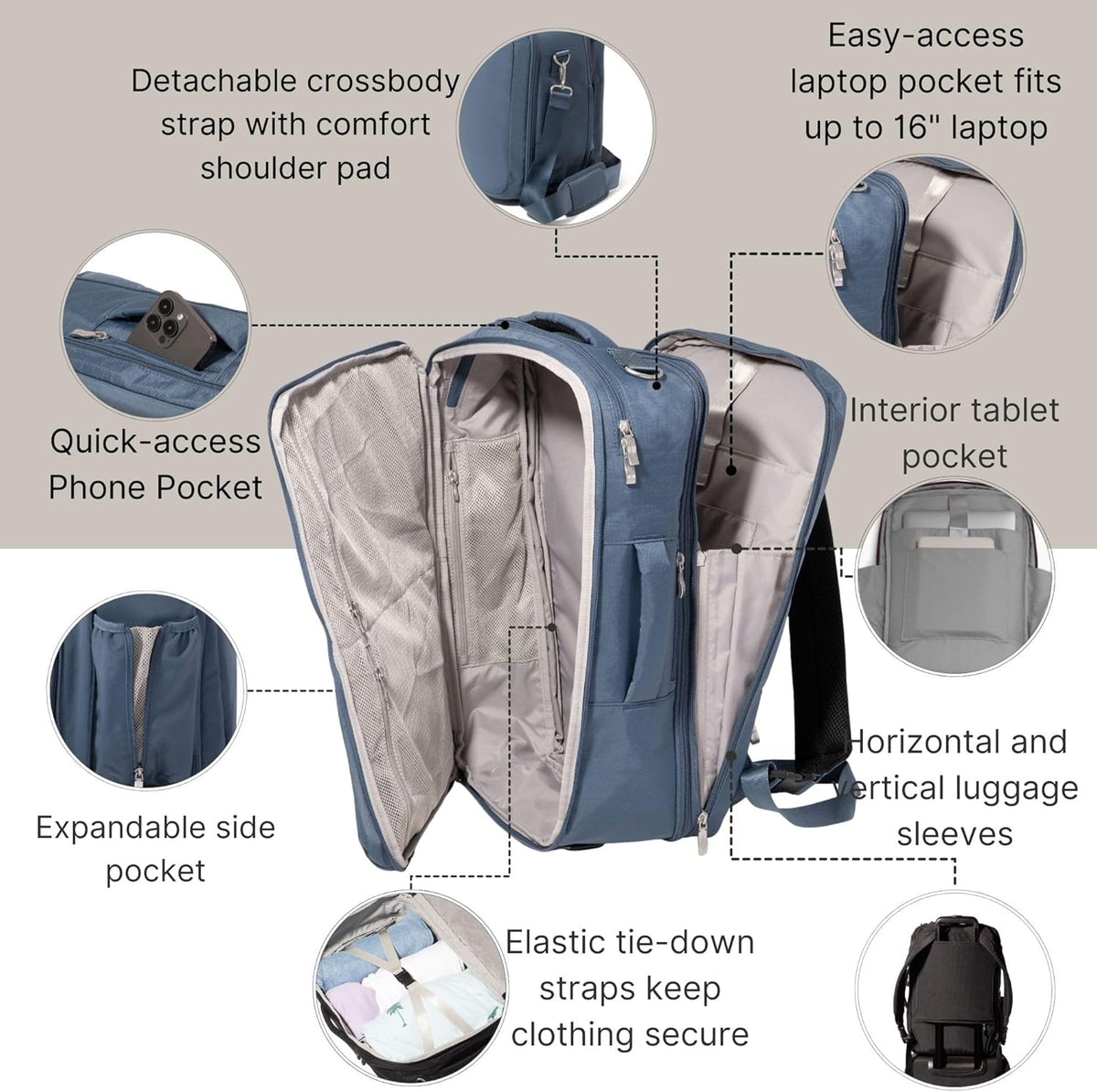 Modern Convertible Travel Backpack