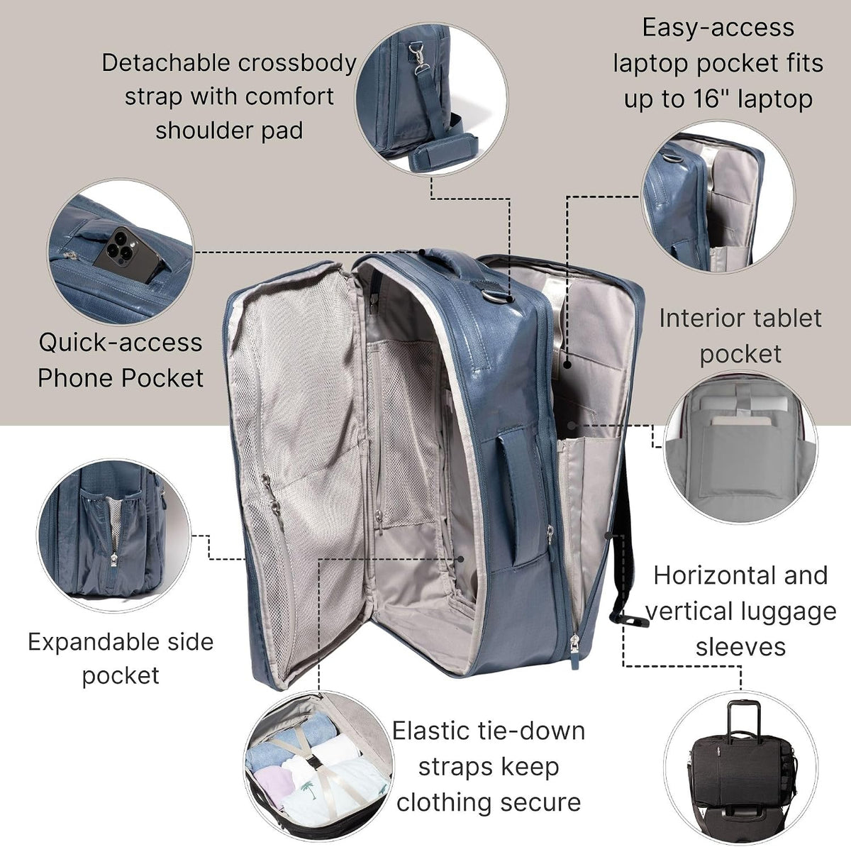 Modern Convertible Travel Backpack