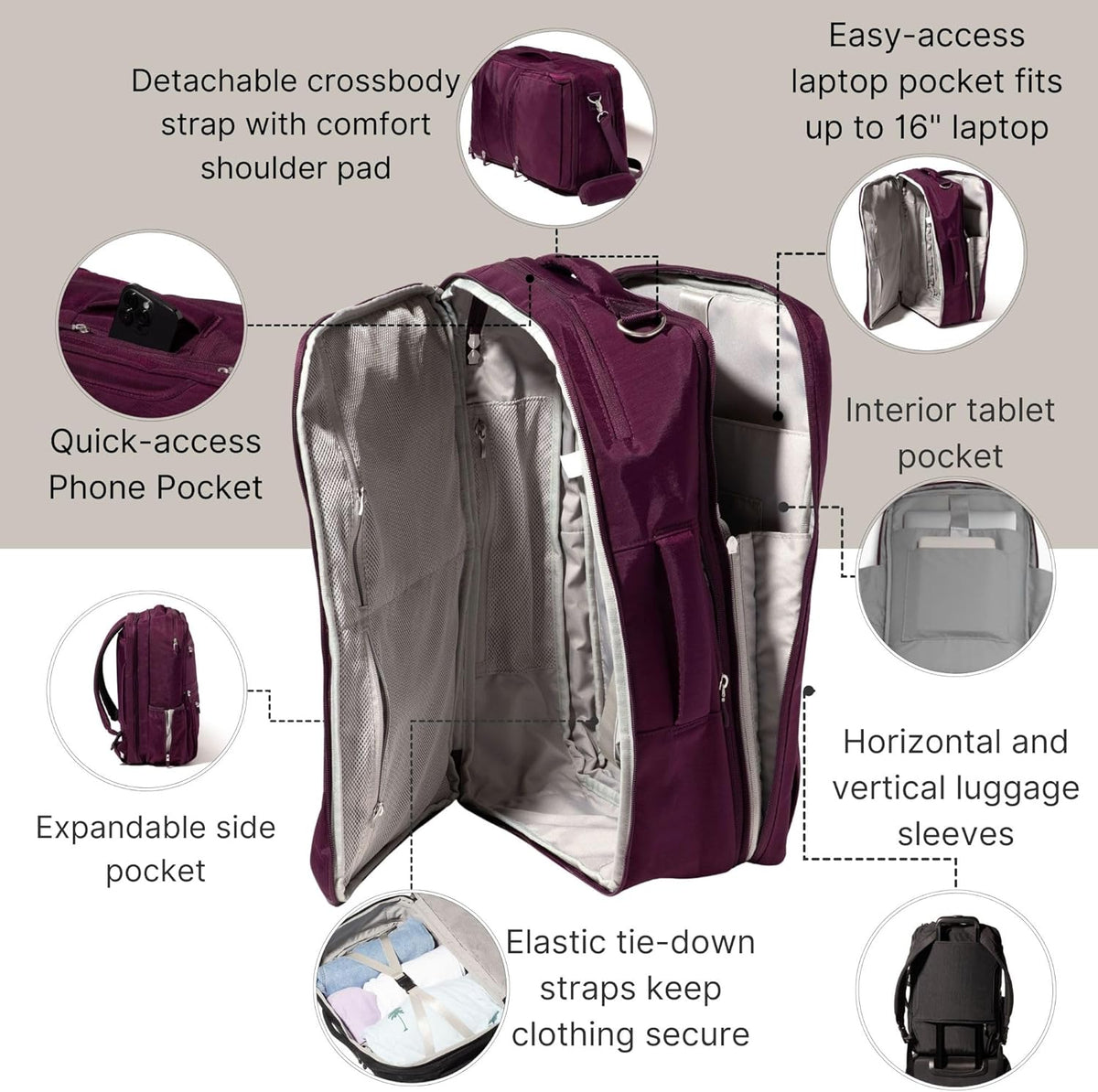 Modern Convertible Travel Backpack