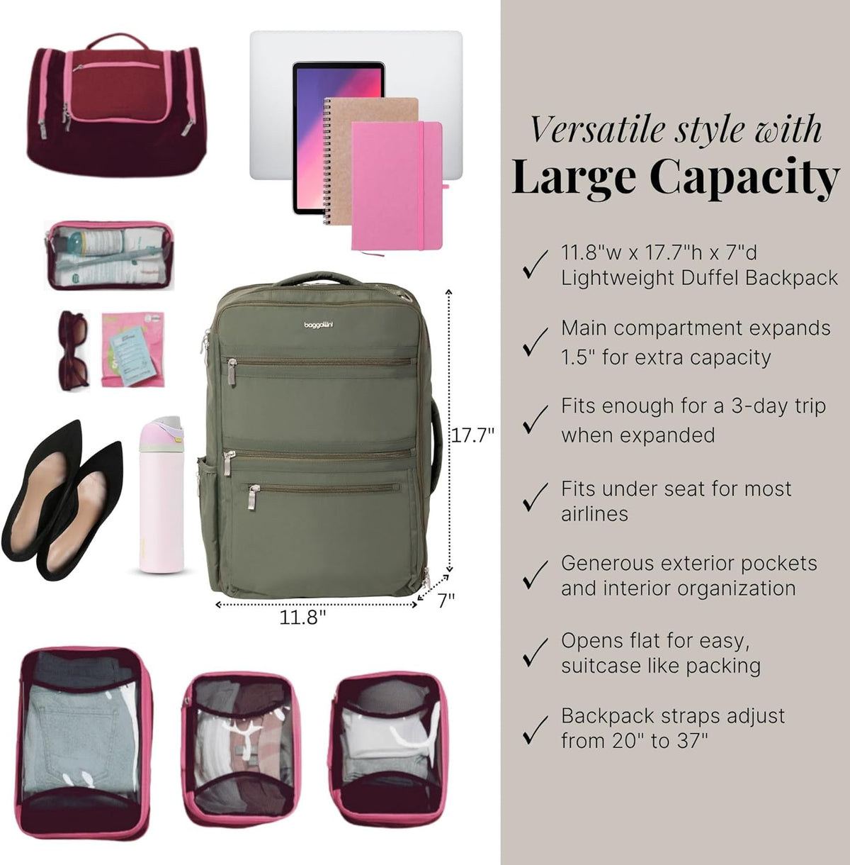 Modern Convertible Travel Backpack