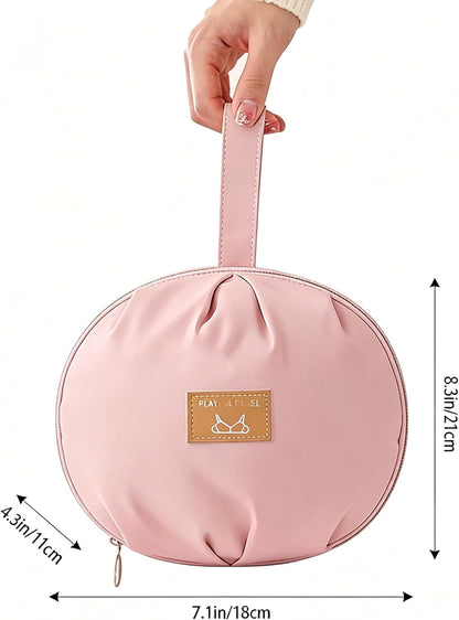 Women’s Travel Underwear Packing Cube Organizer Portable Storage Bag for Bras, Panties, Socks & Accessories Lightweight Luggage Organizer Travel Essentials (Pink)