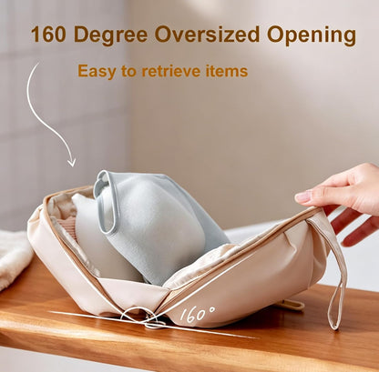 Women’s Travel Underwear Packing Cube Organizer Portable Storage Bag for Bras, Panties, Socks & Accessories Lightweight Luggage Organizer Travel Essentials (Pink)