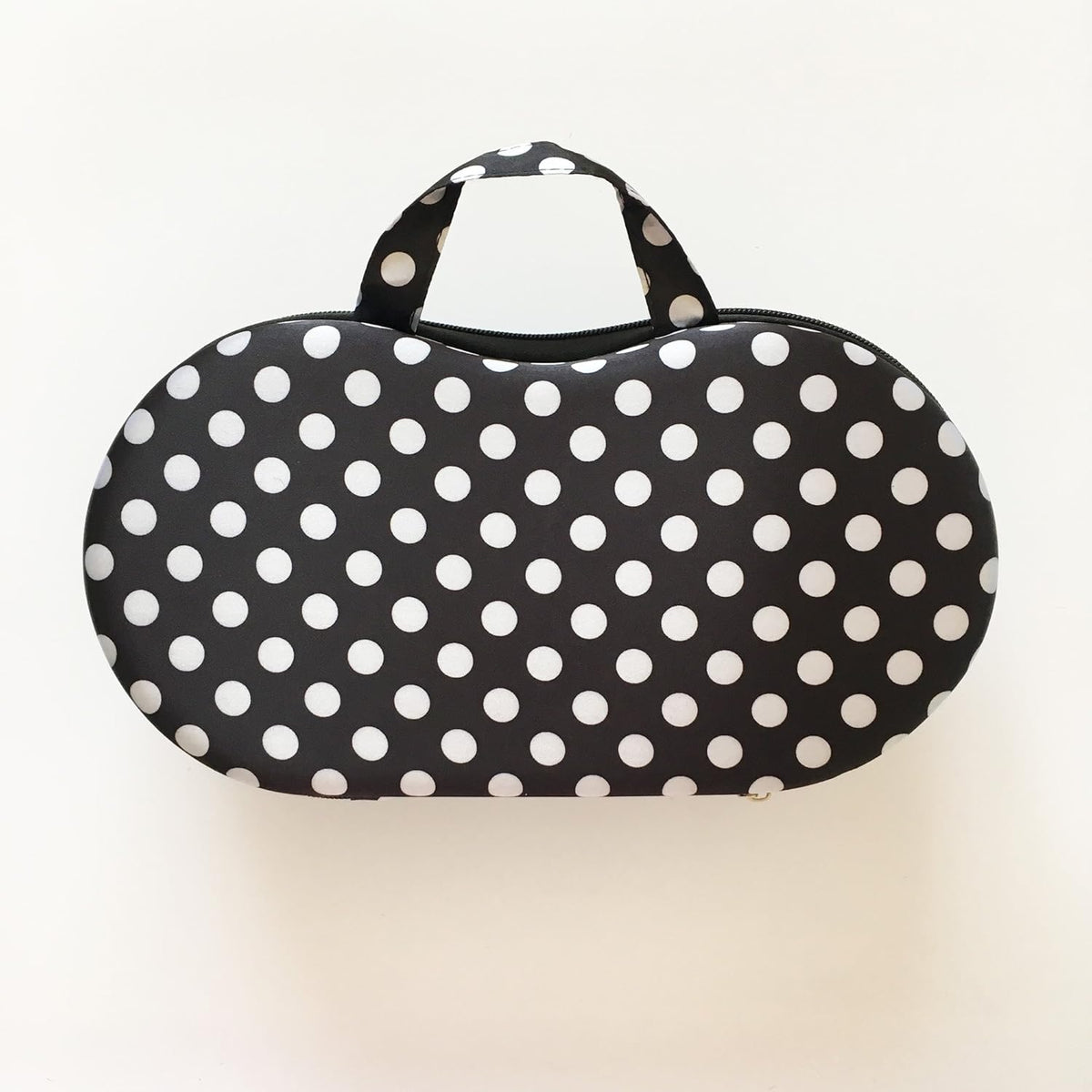 Portable Bra Organizer for Travel (Pattern 6) - A, B, C Cup - EVA Material - Rectangular Storage Bag with Zipper Closure