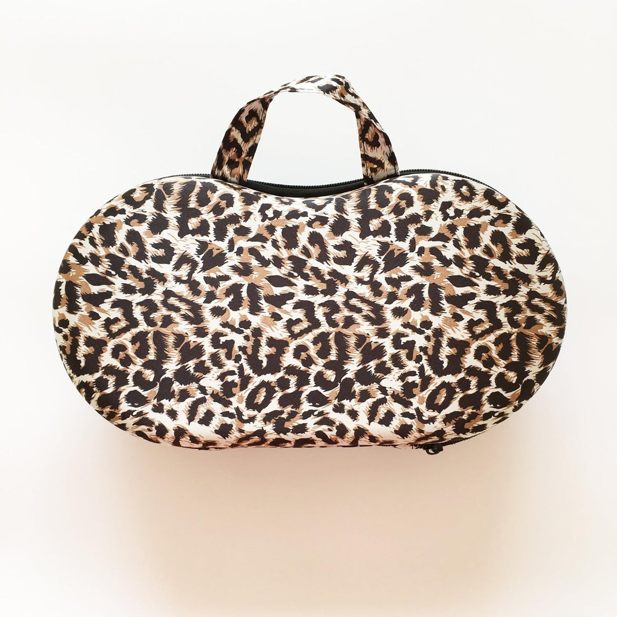 Portable Bra Organizer for Travel (Pattern 6) - A, B, C Cup - EVA Material - Rectangular Storage Bag with Zipper Closure