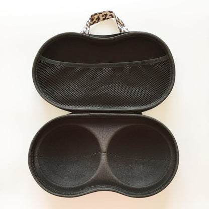 Portable Bra Organizer for Travel (Pattern 6) - A, B, C Cup - EVA Material - Rectangular Storage Bag with Zipper Closure