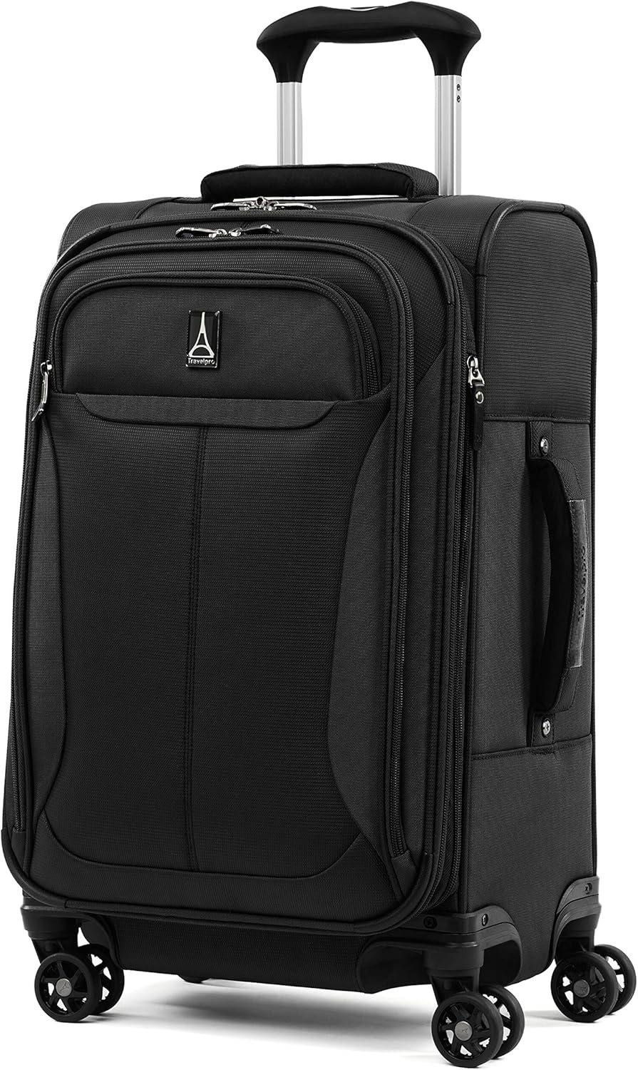 Tourlite Softside 21" Expandable Luggage with 4 Spinner Wheels, Lightweight Suitcase, Carry-On, Blue