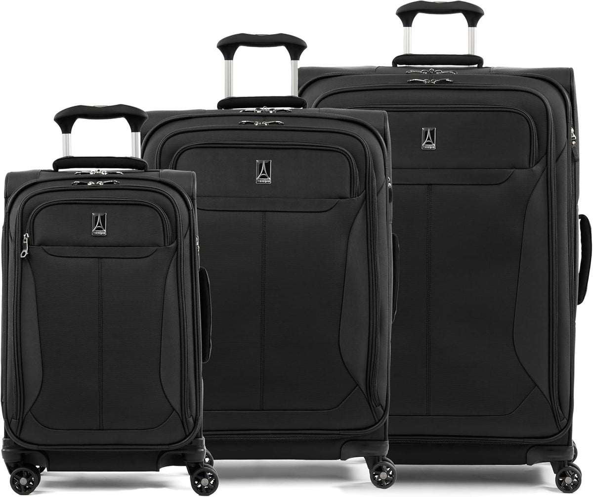 Tourlite Softside 21" Expandable Luggage with 4 Spinner Wheels, Lightweight Suitcase, Carry-On, Blue
