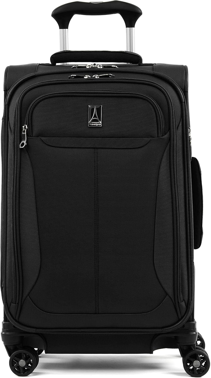 Tourlite Softside 21" Expandable Luggage with 4 Spinner Wheels, Lightweight Suitcase, Carry-On, Blue