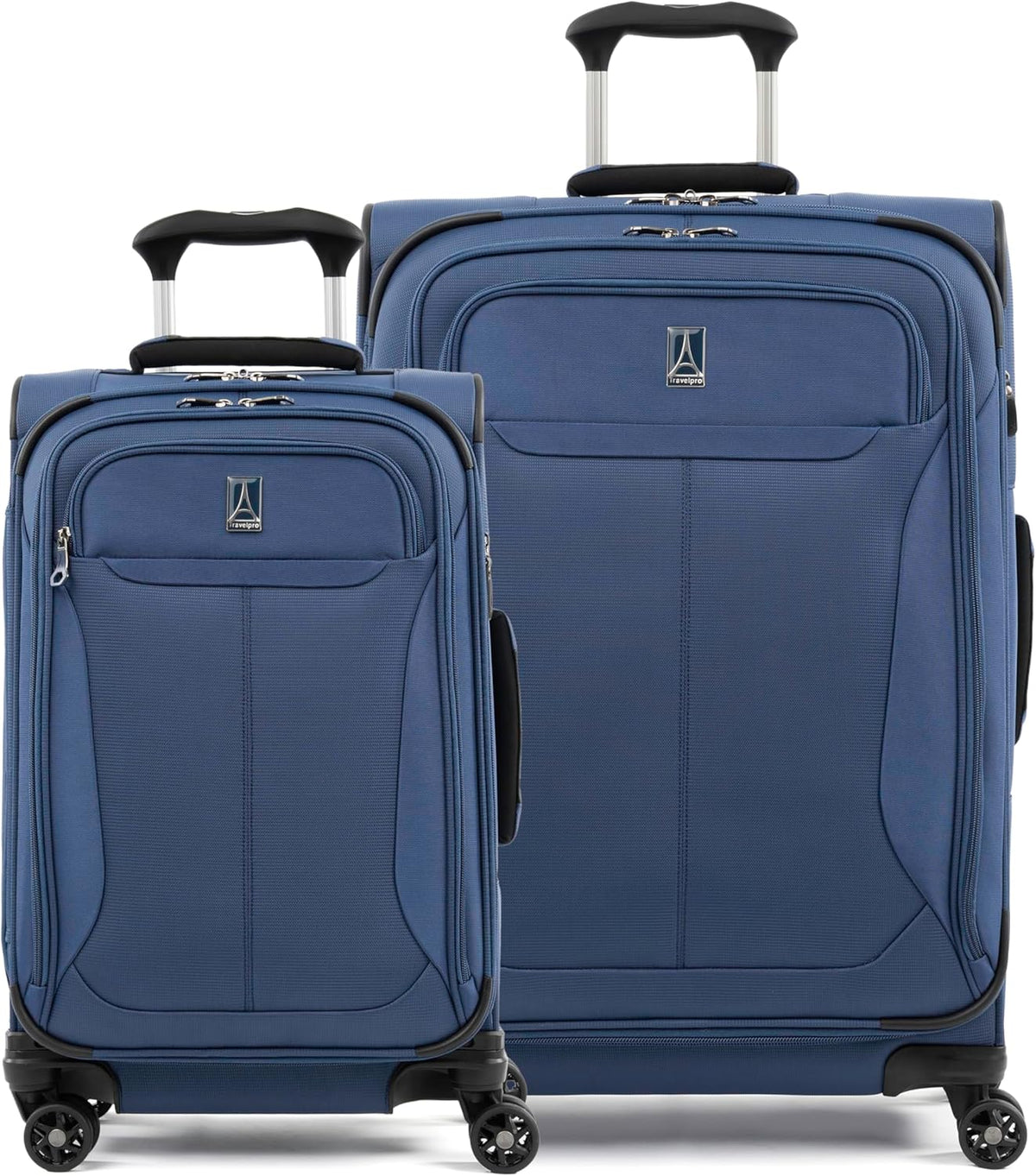 Tourlite Softside 21" Expandable Luggage with 4 Spinner Wheels, Lightweight Suitcase, Carry-On, Blue