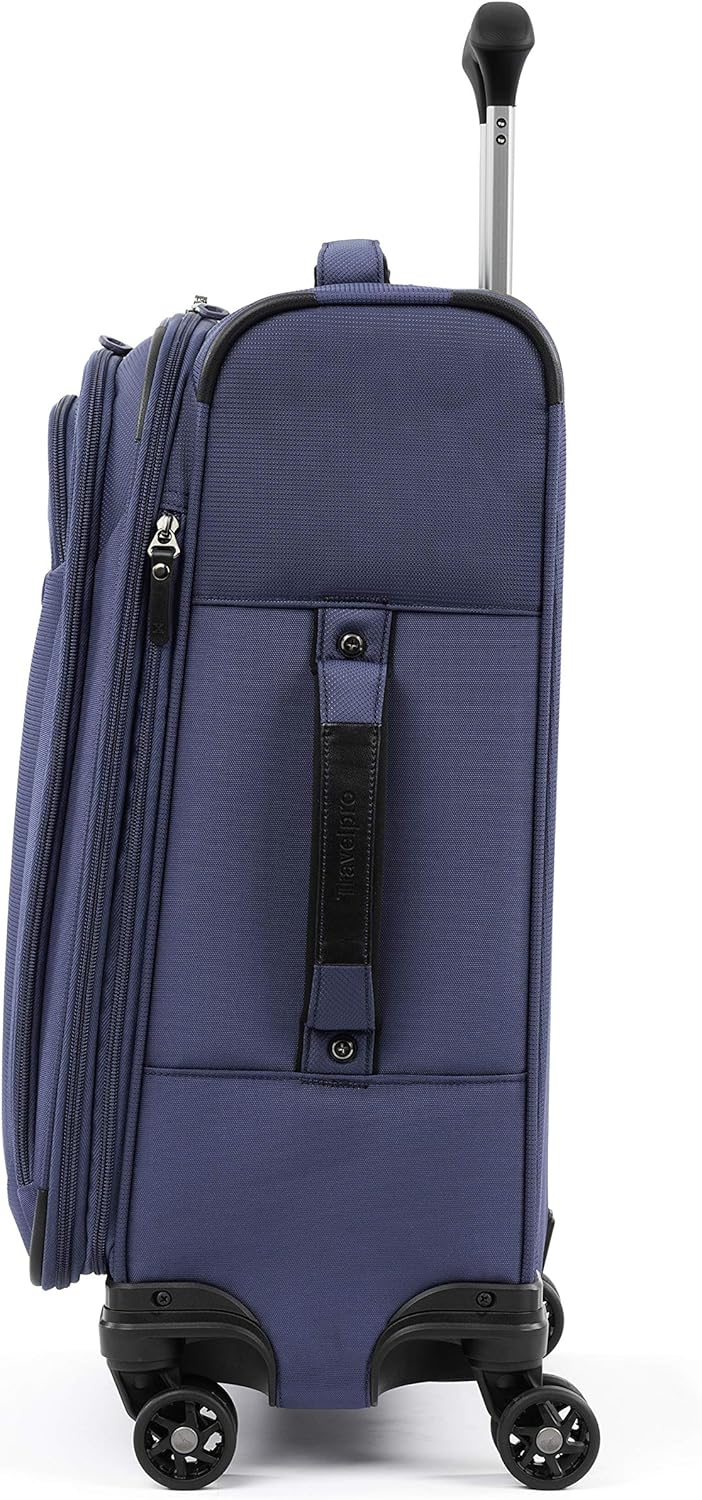 Tourlite Softside 21" Expandable Luggage with 4 Spinner Wheels, Lightweight Suitcase, Carry-On, Blue