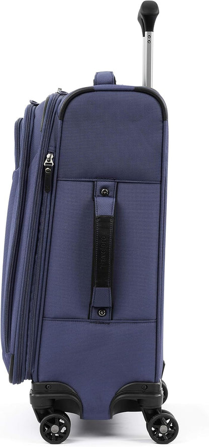 Tourlite Softside 21" Expandable Luggage with 4 Spinner Wheels, Lightweight Suitcase, Carry-On, Blue