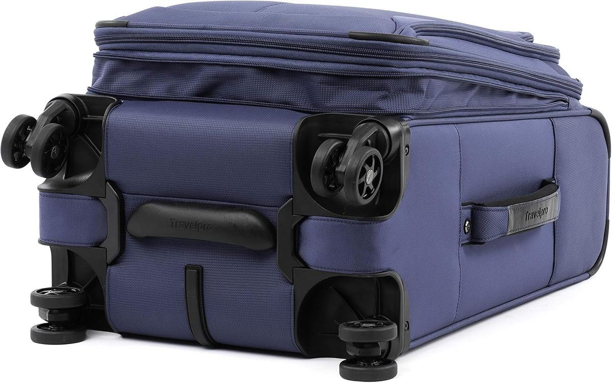 Tourlite Softside 21" Expandable Luggage with 4 Spinner Wheels, Lightweight Suitcase, Carry-On, Blue