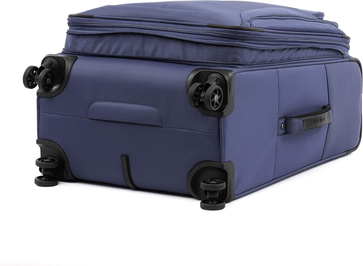 Tourlite Softside 21" Expandable Luggage with 4 Spinner Wheels, Lightweight Suitcase, Carry-On, Blue