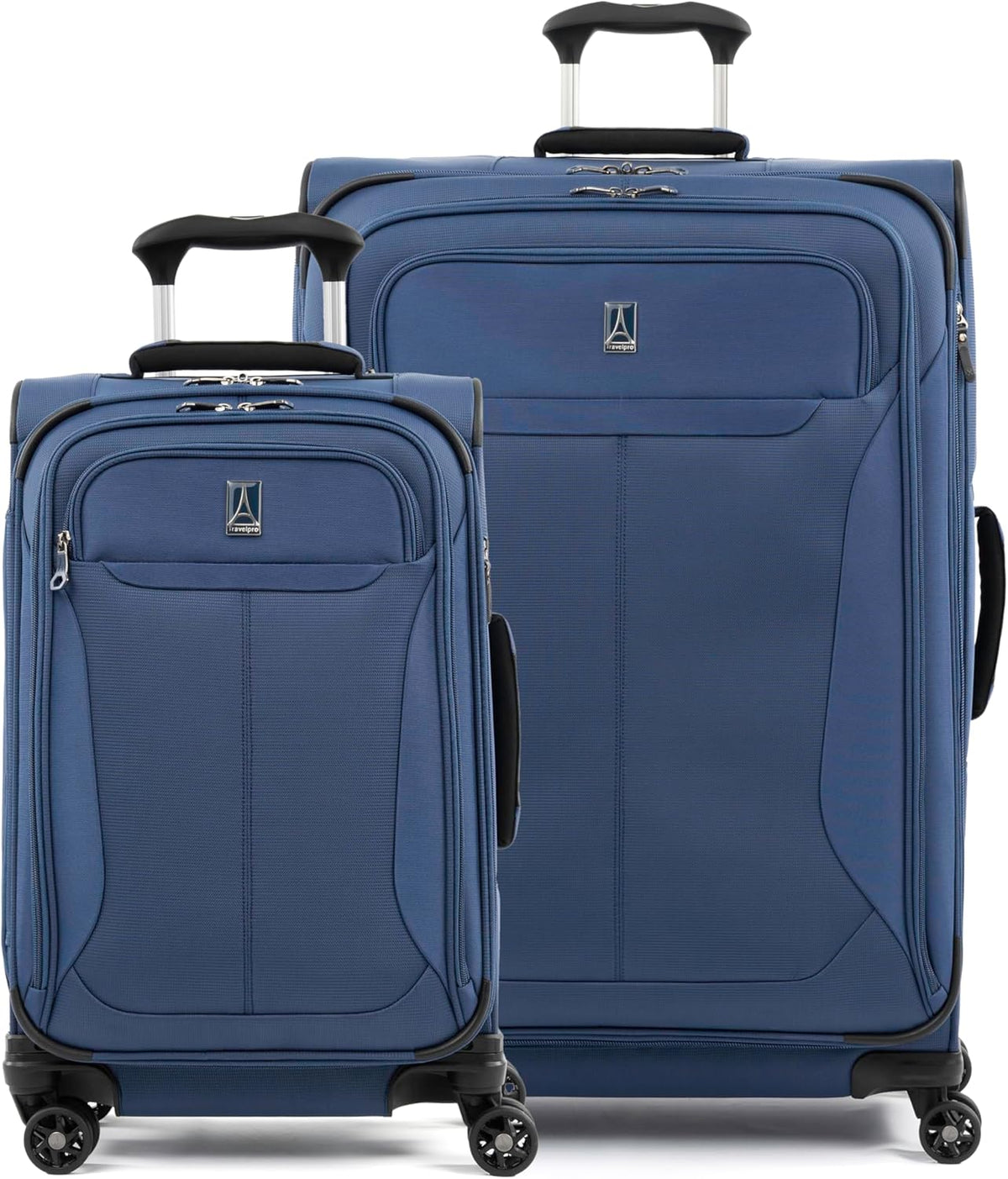 Tourlite Softside 21" Expandable Luggage with 4 Spinner Wheels, Lightweight Suitcase, Carry-On, Blue