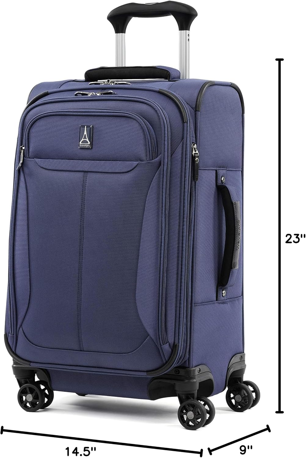 Tourlite Softside 21" Expandable Luggage with 4 Spinner Wheels, Lightweight Suitcase, Carry-On, Blue