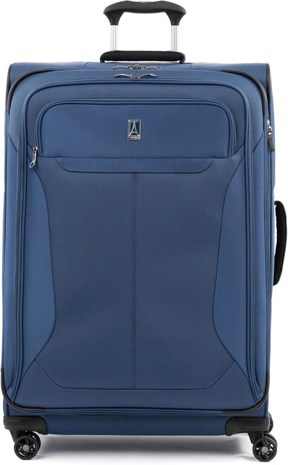 Tourlite Softside 21" Expandable Luggage with 4 Spinner Wheels, Lightweight Suitcase, Carry-On, Blue