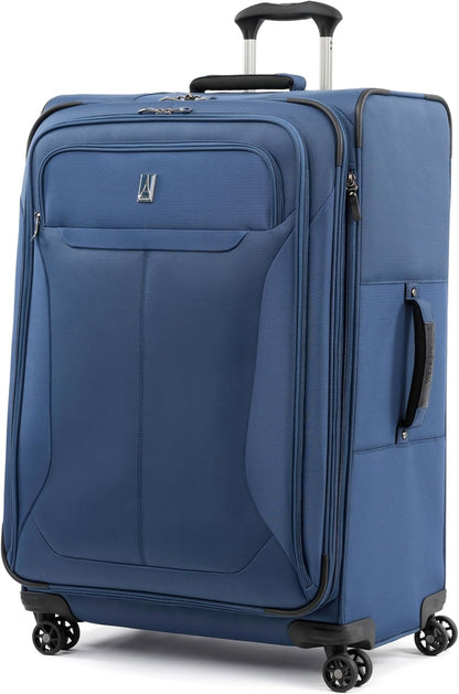 Tourlite Softside 21" Expandable Luggage with 4 Spinner Wheels, Lightweight Suitcase, Carry-On, Blue
