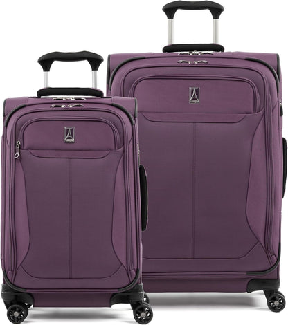 Tourlite Softside 21" Expandable Luggage with 4 Spinner Wheels, Lightweight Suitcase, Carry-On, Blue