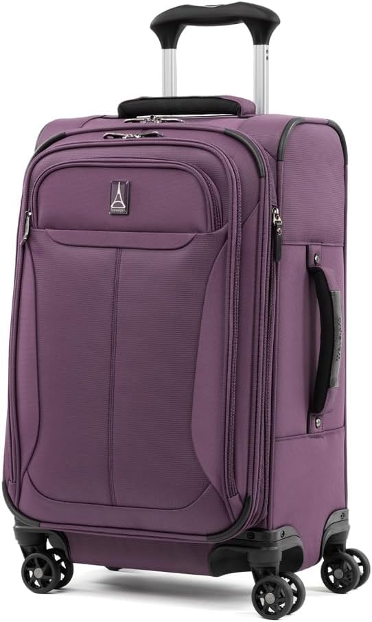 Tourlite Softside 21" Expandable Luggage with 4 Spinner Wheels, Lightweight Suitcase, Carry-On, Blue