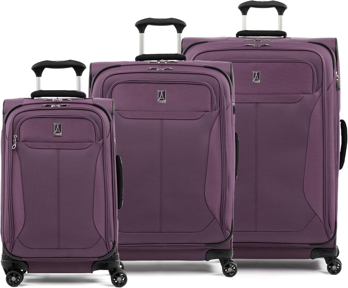 Tourlite Softside 21" Expandable Luggage with 4 Spinner Wheels, Lightweight Suitcase, Carry-On, Blue