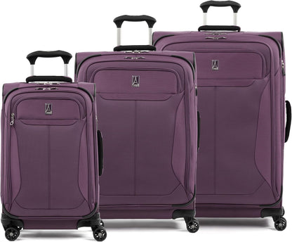 Tourlite Softside 21" Expandable Luggage with 4 Spinner Wheels, Lightweight Suitcase, Carry-On, Blue