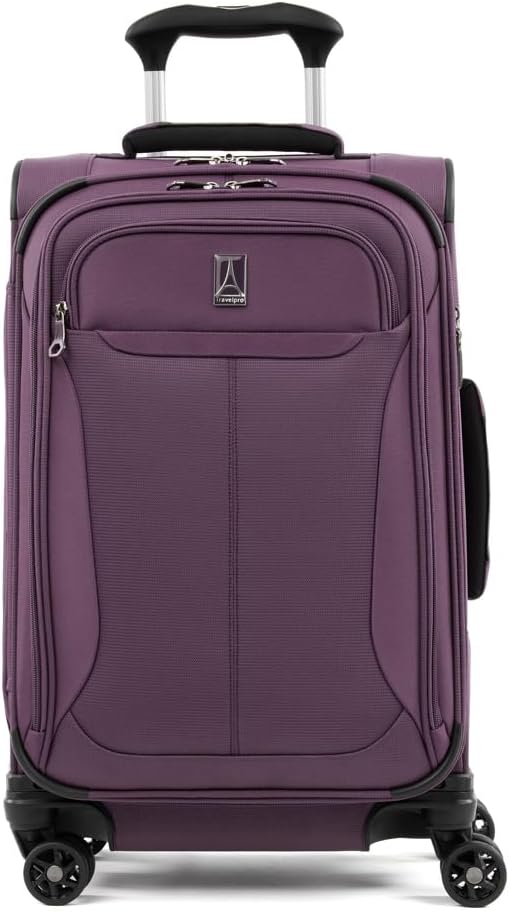 Tourlite Softside 21" Expandable Luggage with 4 Spinner Wheels, Lightweight Suitcase, Carry-On, Blue