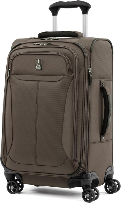 Tourlite Softside 21" Expandable Luggage with 4 Spinner Wheels, Lightweight Suitcase, Carry-On, Blue