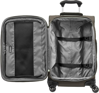 Tourlite Softside 21" Expandable Luggage with 4 Spinner Wheels, Lightweight Suitcase, Carry-On, Blue