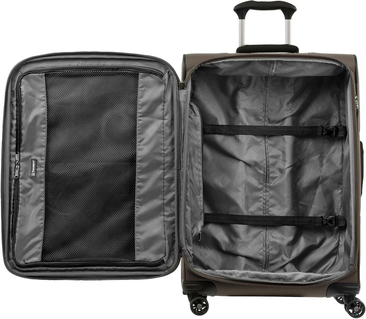 Tourlite Softside 21" Expandable Luggage with 4 Spinner Wheels, Lightweight Suitcase, Carry-On, Blue