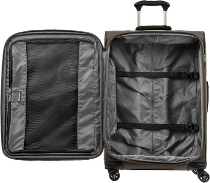 Tourlite Softside 21" Expandable Luggage with 4 Spinner Wheels, Lightweight Suitcase, Carry-On, Blue