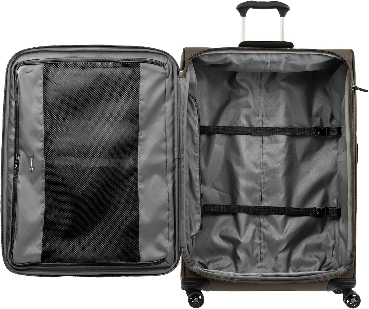 Tourlite Softside 21" Expandable Luggage with 4 Spinner Wheels, Lightweight Suitcase, Carry-On, Blue