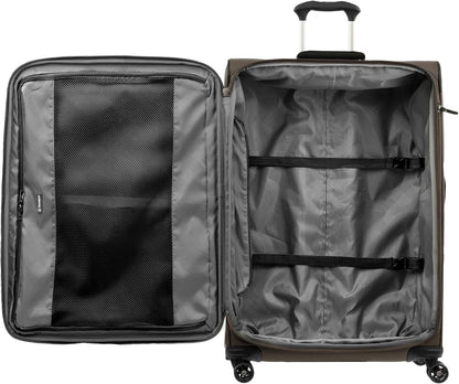 Tourlite Softside 21" Expandable Luggage with 4 Spinner Wheels, Lightweight Suitcase, Carry-On, Blue