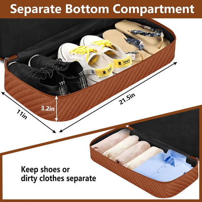 Weekender Overnight Bag for Women - Large Travel Duffel Bag with Shoe Compartment, Gym Duffel Bag Hospital Bag Carry On Tote Bags for Airplanes with Crossbody Bag Toiletry Bag 3Pcs Set - Colors A